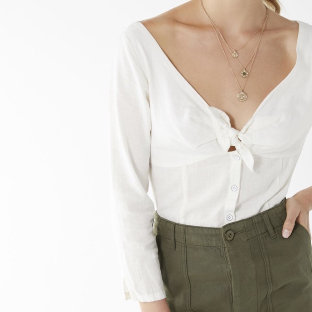 Madix tie front blouse